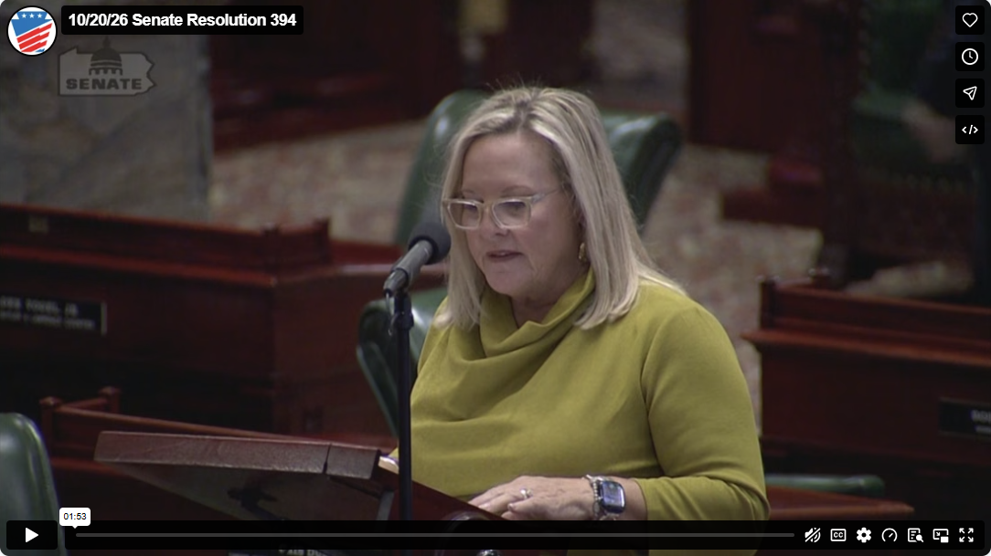 Screenshot of vimeo video featuring Sen. Judy Ward 