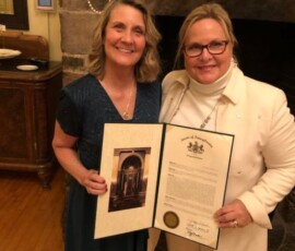 January 2022 - I was honored to present a Senatorial citation to Janice Meadows, recognizing her retirement as Court Administrator of the Twenty-Fourth Judicial District, Blair County. Janice has over 25 years of distinguished service with the county. 01/03