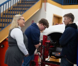 February 4, 2022 - I was invited by the Fulton County Center for Career and Technology to tour the Automotive Tech Program at Forbes Road High School and the Veterinary Assistant Program at Central Fulton High School. Fulton County Center for Career and Technology received a grant that was instrumental in supplying equipment for starting both the Automotive and Veterinary Programs. 02/04