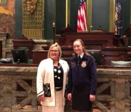 February 4, 2019 - It was so nice to meet and visit with Big Spring High School graduate and Future Farmers of America Secretary Morgan Bear during her visit to the Capitol. 02/04/19