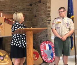 Sept 16, 2019 - Congratulations Davey Witmer of Troop 99 in Greencastle on achieving the rank of Eagle Scout. Rep. Paul Schemel is a troop volunteer and also assisted with the ceremony. 09/16/19